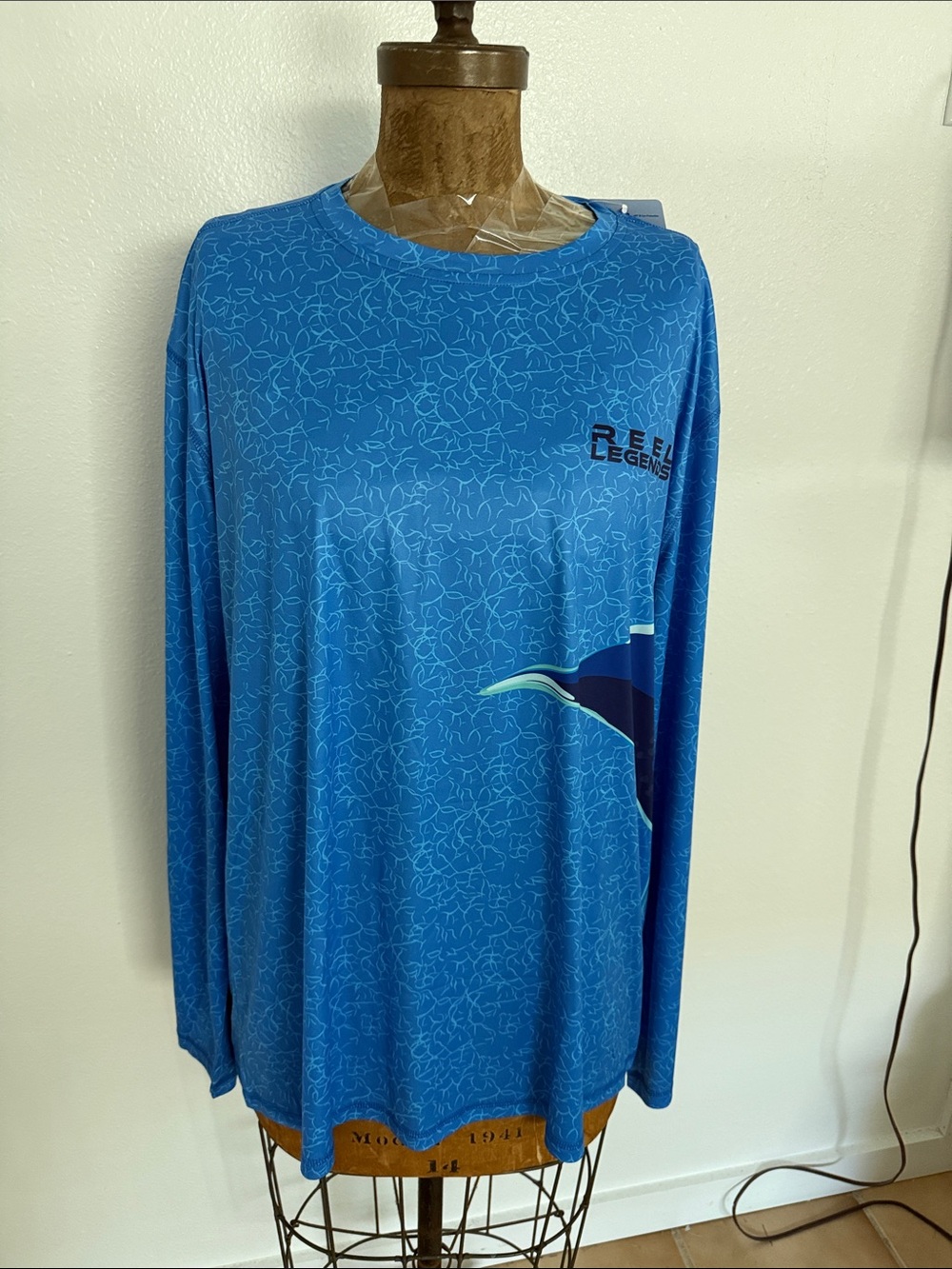NWT Reel Legends Men's Long Sleeve Performance Shirt - UPF 50 Size XL